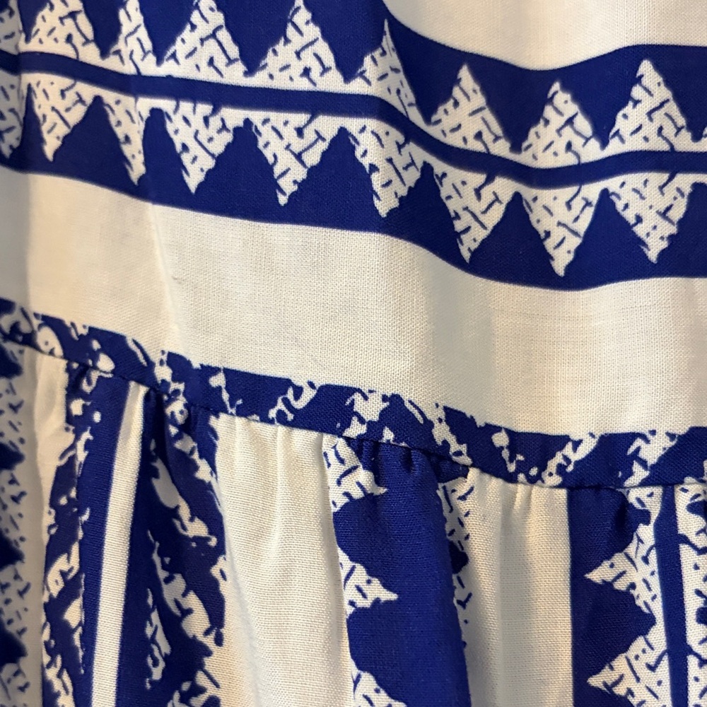 Cupshe Blue and White Geometric Midi Dress - Picture 5 of 8